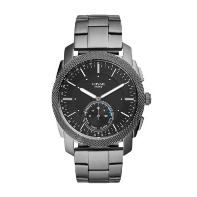 fossil q men's nate stainless steel hybrid smartwatch