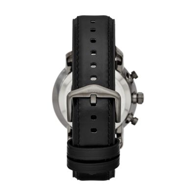 Hybrid Smartwatch Goodwin Black Leather and Rubber