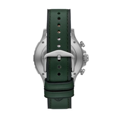 Hybrid Smartwatch Garrett Dark Green Leather FTW1193 Fossil