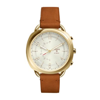 Montre intelligente hybride Fossil Accomplice en cuir sable