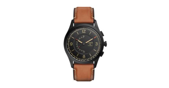 smartwatch fossil q explorist luggage leather ftw4004