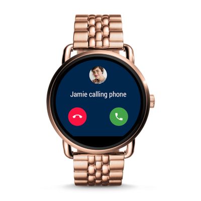 fossil q wander rose gold