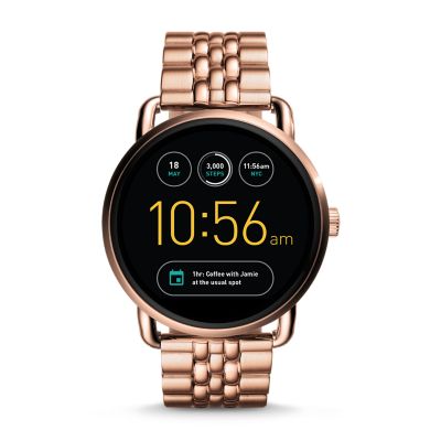 fossil q wander rose