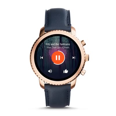 Fossil q store explorist rose gold