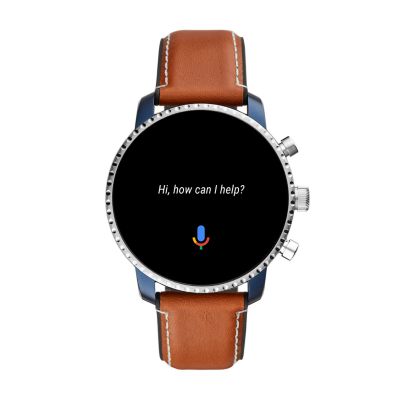 Gen 4 Smartwatch Explorist HR Tan Leather FTW4016 Fossil