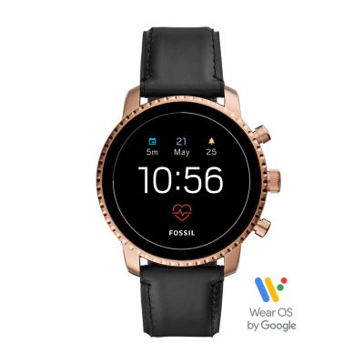 Gen 4 Smartwatch Explorist HR Black Leather FTW4017 Fossil