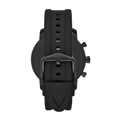 Fossil explorist hr store black silicone