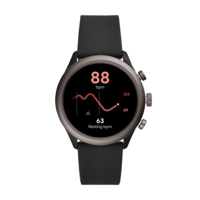 Fossil sport smartwatch smoky best sale blue silicone