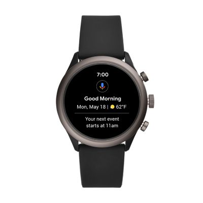 REFURBISHED Fossil Sport Smartwatch Black Silicone