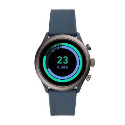 Fossil Sport Smartwatch Smoky Blue Silicone FTW4021 Fossil