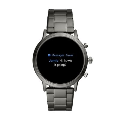 Gen 5 Smartwatch The Carlyle HR Smoke Stainless Steel - FTW4024