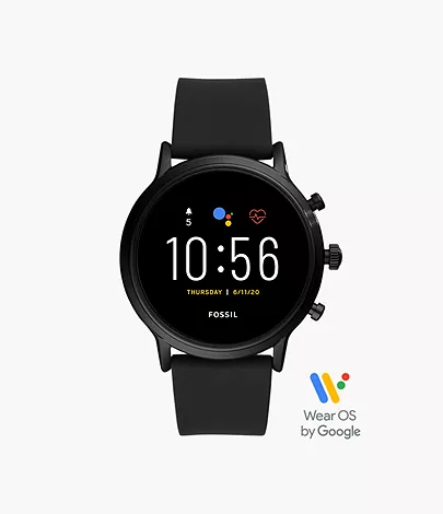 barriere Vil foredrag Gen 5 Smartwatch The Carlyle HR Black Silicone - FTW4025 - Fossil