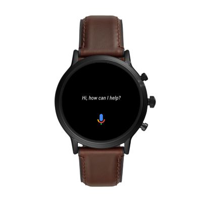 Gen 5 Smartwatch The Carlyle HR Dark Brown Leather FTW4026 Fossil