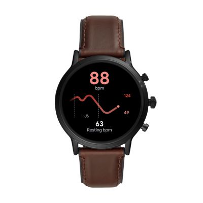 Gen 5 Smartwatch The Carlyle HR Dark Brown Leather - FTW4026 - Fossil