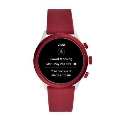 Fossil Sport Smartwatch 43mm Red Silicone FTW4033 Fossil