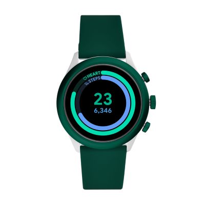 Fossil Sport Smartwatch 43mm Green Silicone FTW4035 Fossil