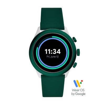 Fossil Sport Smartwatch 43mm Green Silicone FTW4035 Fossil