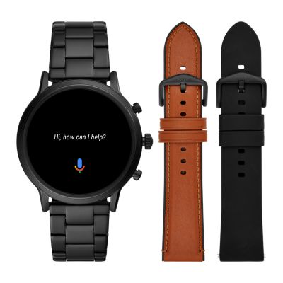 Gen 5 Smartwatch The Carlyle HR Black Stainless Steel - FTW4037SET