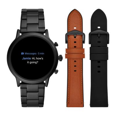 Gen 5 Smartwatch The Carlyle HR Black Stainless Steel FTW4037SET