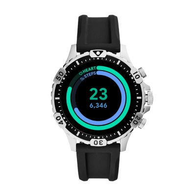Gen 5 Smartwatch Garrett HR Black Silicone - FTW4041 - Fossil