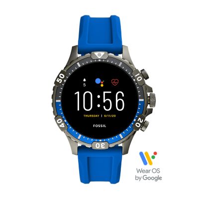 Gen 5 Smartwatch Garrett HR Blue Silicone - FTW4042 - Fossil