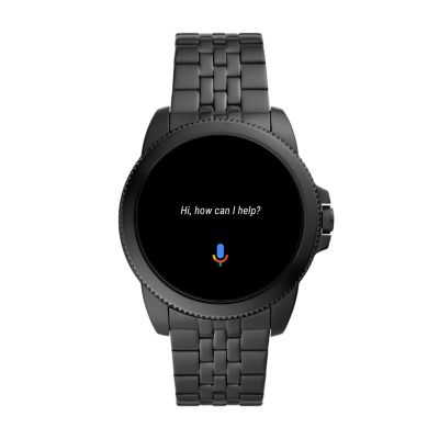 Black stainless steel discount smartwatch