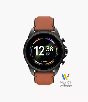 Smartwatch Gen 6 de piel marrón