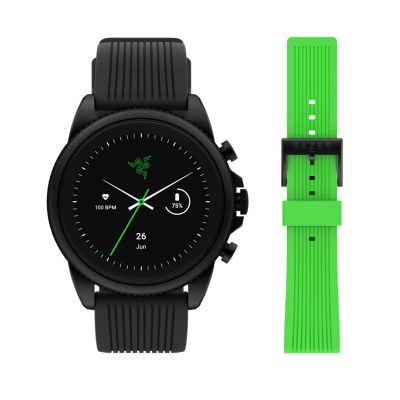 Fossil Herren Set Gen 6 Smartwatch Silikon schwarz Wechselband