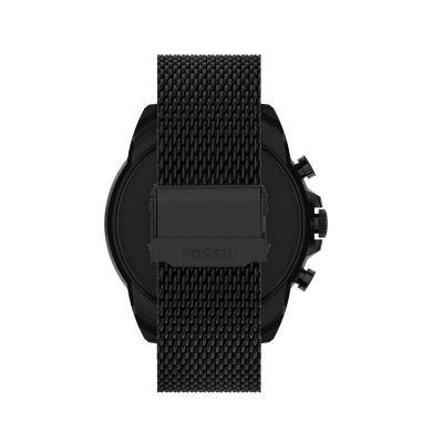 Smartwatch Fossil Gen 6 da Uomo, in Acciaio Inossidabile Nero con Cinturino  a Rete in Acciaio Inossidabile Nero, FTW4066 + Cinturino in Silicone da 22  mm : : Moda