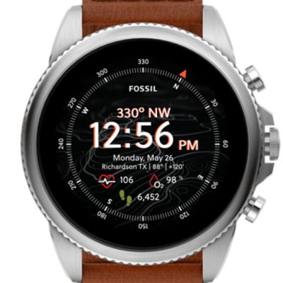 Gen 6 Smartwatch Venture Edition Olive Fabric and Leather - FTW4068 - Fossil