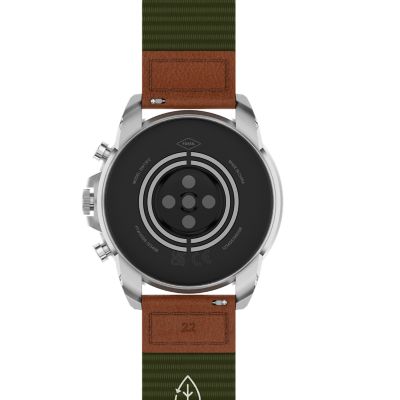 Gen 6 Smartwatch Venture Edition Olive Fabric and Leather FTW4068 Fossil