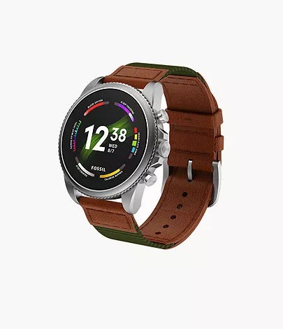 Kriger marxistisk Begå underslæb Gen 6 Smartwatch Venture Edition Olive Fabric and Leather - FTW4068V -  Fossil