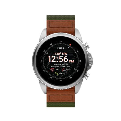 6 Venture Edition Olive Fabric and Leather - - Fossil