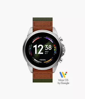 Smartwatch Gen 6 edición Venture de piel y tela en tono verde oliva