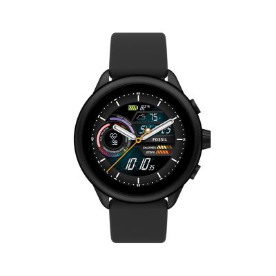 Fossil Unisex Gen 6 Wellness Edition Smartwatch Black Silicone