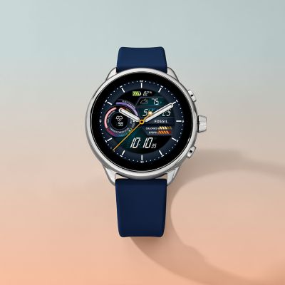 Gen 6 Wellness Edition Smartwatch Navy Silicone - FTW4070R - Fossil