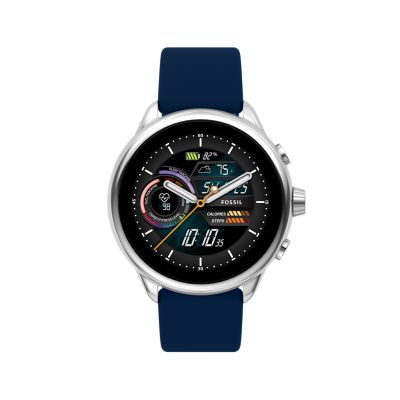 Fossil Unisex Gen 6 Wellness Edition Smartwatch Navy Silicone