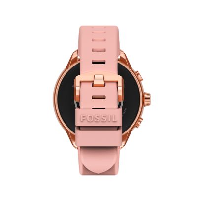 Montre connect e Gen 6 dition bien tre en silicone rose poudr