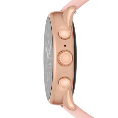 Montre connectée Gen 6 édition bien-être en silicone, rose poudré - FTW4071  - Fossil