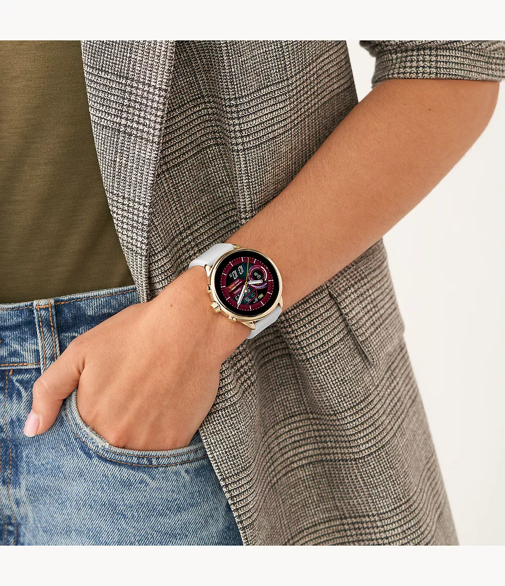 fossil.com | Set Smartwatch Gen 6 Wellness Edition Silikon weiß Band Bumper Cases zum Wechseln