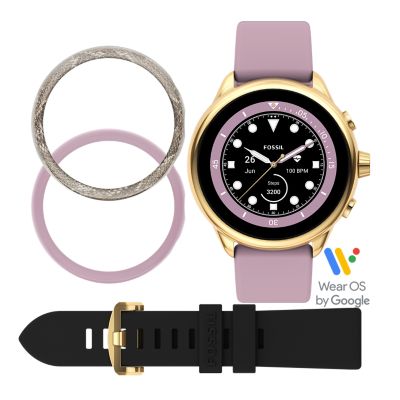 Gen 6 Wellness Edition Smartwatch Lilac Silicone and Interchangeable Strap and Bumper Set