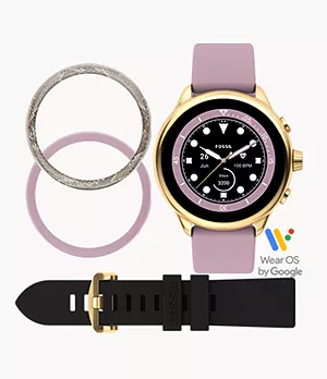 Gen 6 Wellness Edition Smartwatch Lilac Silicone and Interchangeable Strap and Bumper Set