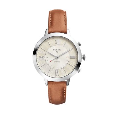 Hybrid Smartwatch Jacqueline Bone Leather