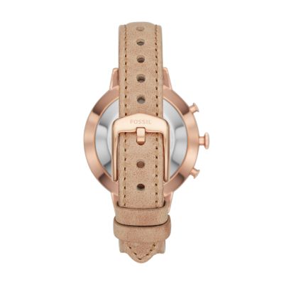 Hybrid Smartwatch Jacqueline Bone Leather