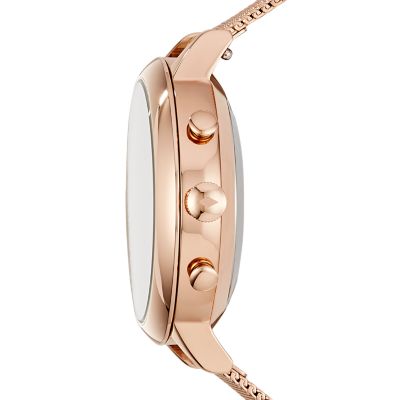 fossil jacqueline rose gold hybrid