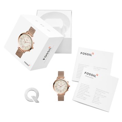 Fossil hybrid smartwatch q cheap jacqueline rose gold tone