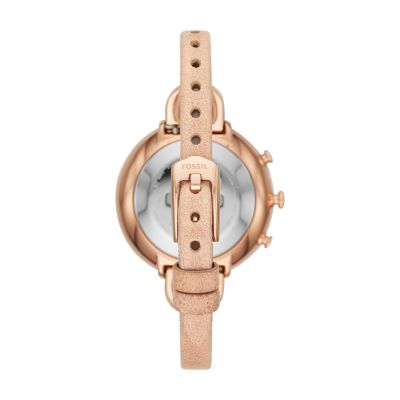 Fossil women's q 2025 annette leather hybrid smartwatch