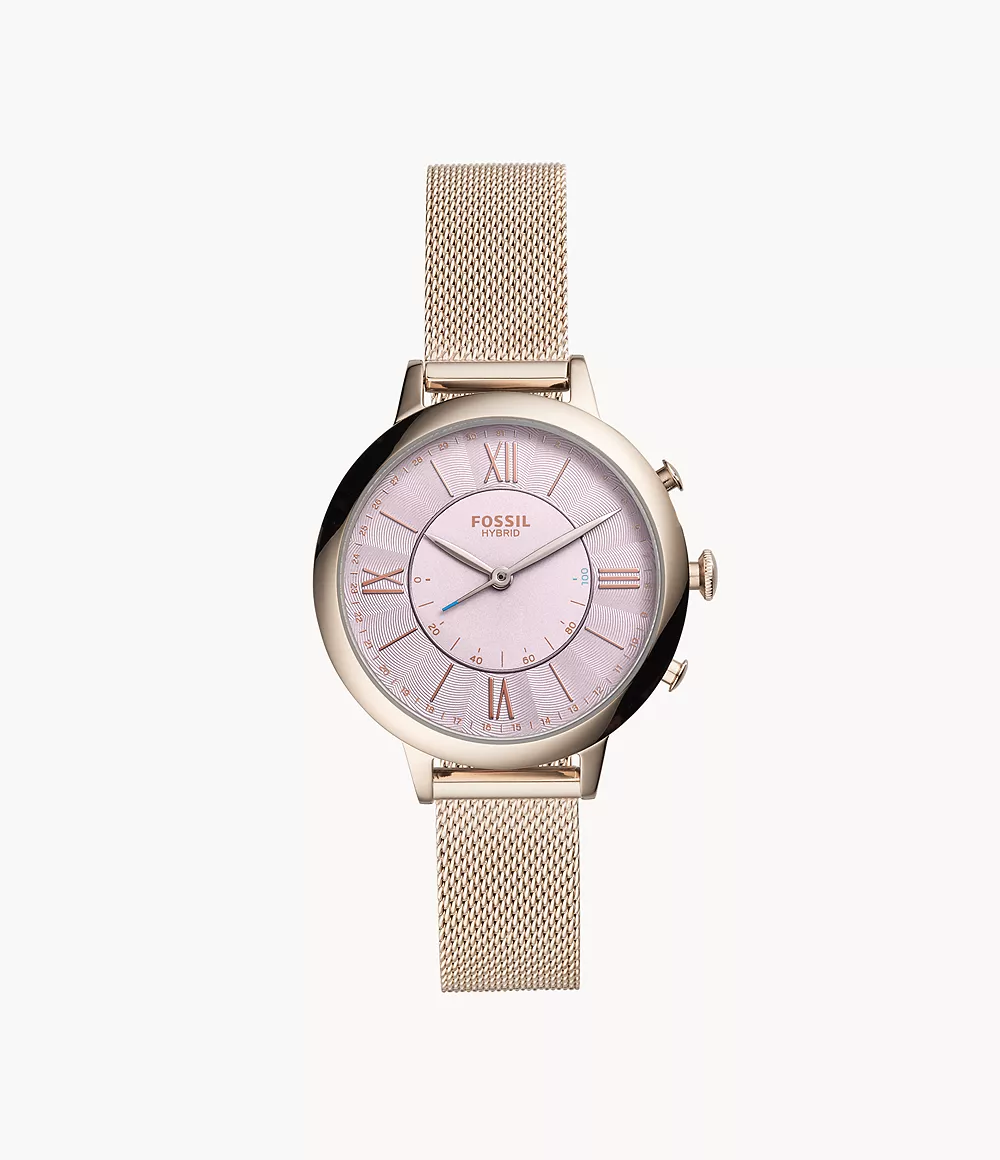 Refurbished Hybrid Smartwatch Jacqueline Pastel Pink Stainless Steel Jewelry