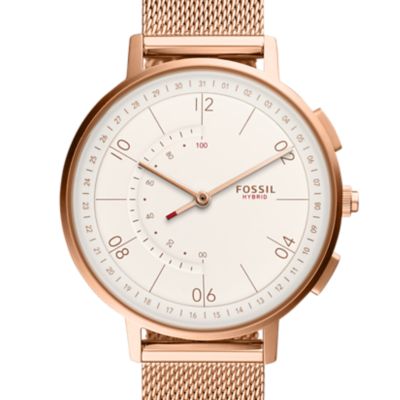 Hybrid Smartwatch - Q Harper Rose Gold-Tone Stainless Steel