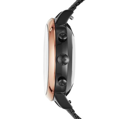 Geboorte geven Aktentas contact Hybrid Smartwatch Jacqueline Black Stainless Steel - FTW5030 - Fossil